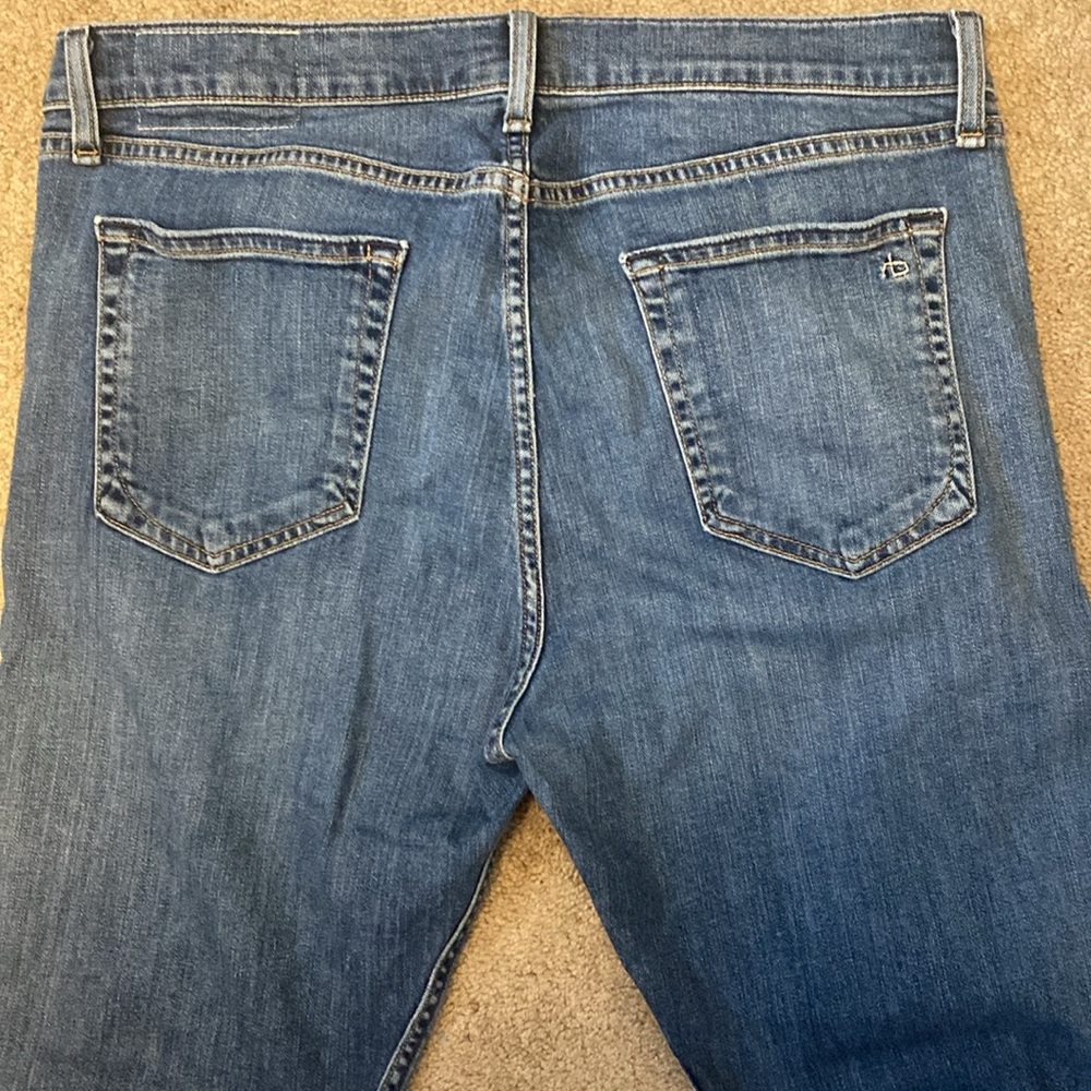 Rag & Bone Blue Straight Jeans Classic Style Waist 34 - Picture 3 of 3